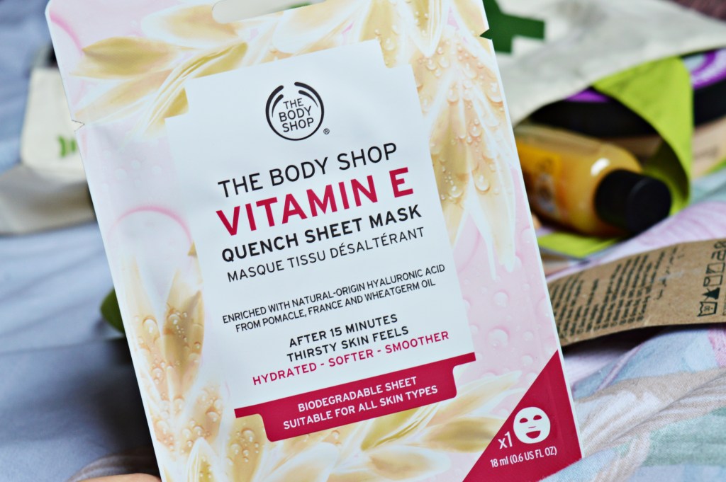 The Body Shop Vitamin E Quench Sheet Mask Review Is It