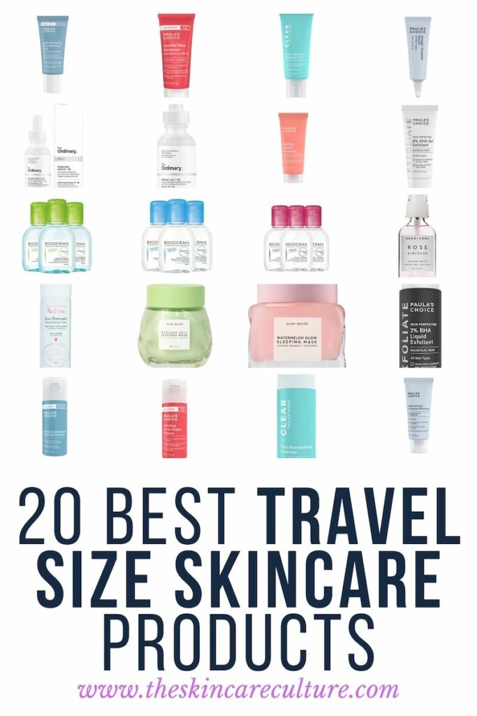 travel size makeup and skincare