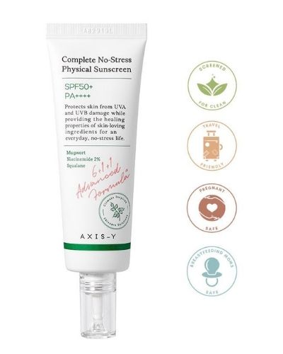 AXIS - Y - No-Stress Physical Sunscreen SPF 50 - The Skincare Culture