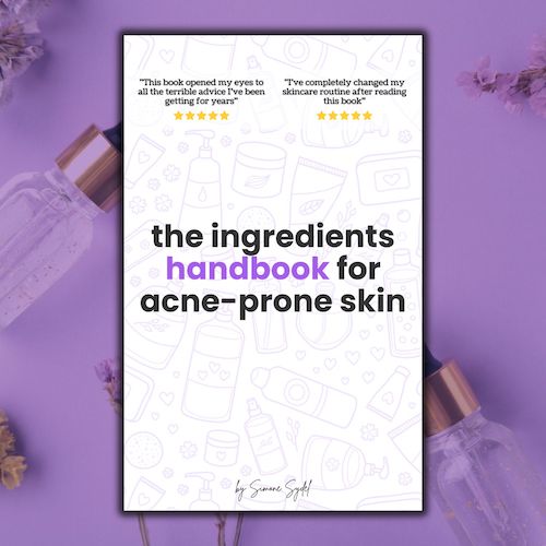 the ingredients handbook for acne prone skin