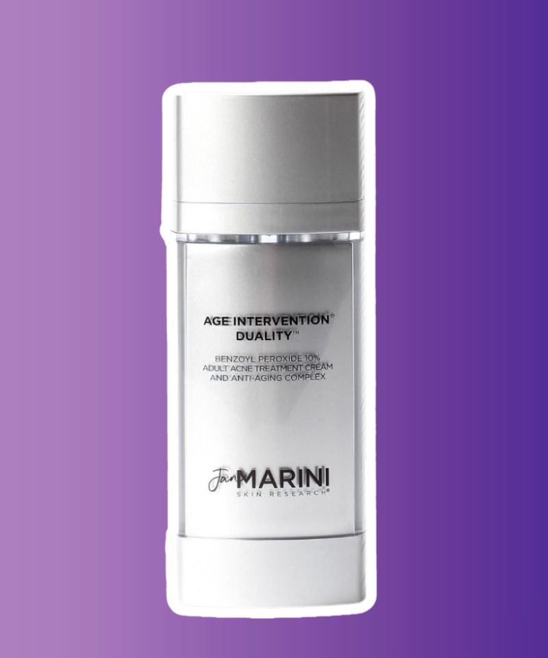 The Jan Marini Age Intervention Duality MS is a cutting-edge serum designed to address signs of aging, such as wrinkles, and inflammatory skin conditions like acne. It provides a clearer, more youthful, and radiant complexion for those seeking to target both skin concerns with one product.