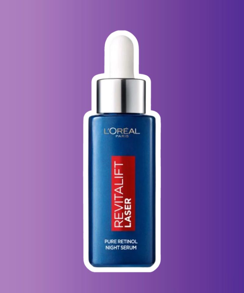 The L’Oréal Revitalift Night Serum with Pure Retinol is a potent serum designed to revitalize the skin overnight, enriched with pure retinol for a radiant and rejuvenated complexion, and smoothed out forehead wrinkles.