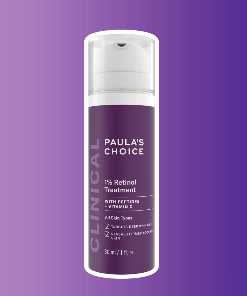 The Paula's Choice CLINICAL 1% Retinol Treatment is a potent serum enriched with 1% pure retinol for intensive skin repair and rejuvenation of deep wrinkles.